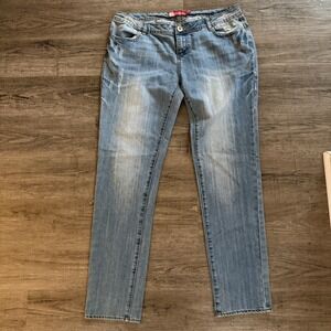 Vintage Apple Bottom Jeans Y2K Distressed 13/14 Waist 37" Apple Pockets
